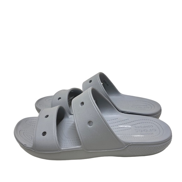 Crocs Iconic Comfort Light Grey Slide Sandals Men’s Size 13 - Picture 1 of 5